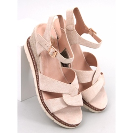 BM Beige Espadrilles mit Keilabsatz von Sermon 1