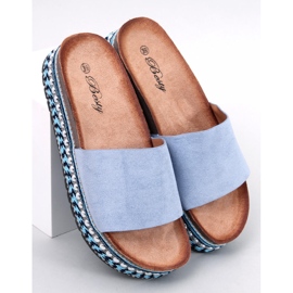 BM Donnie Blue verzierte Sandalen blau 1