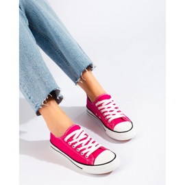 J. Star Klassische Fuchsia Sneakers rosa 2