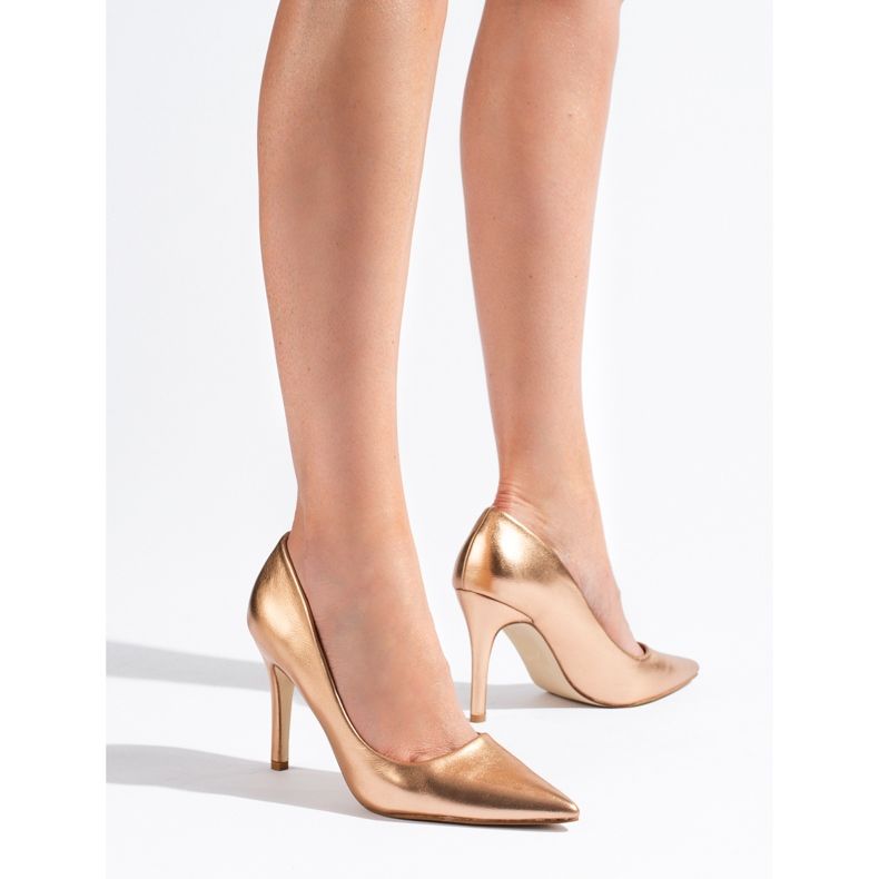 Goldene High Heels für Damen 1
