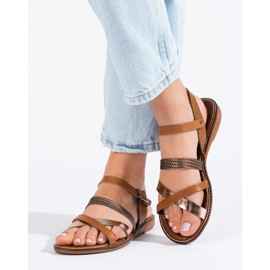 W. Potocki Damen-Sandalen aus braunem Leder von Potocki 1