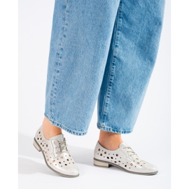 W. Potocki Durchbrochene Damen-Schnürschuhe Potocki silber silber- 1