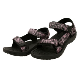 Schwarze Damen-Sportsandalen mit Klettverschluss News 23SD11-5630 4