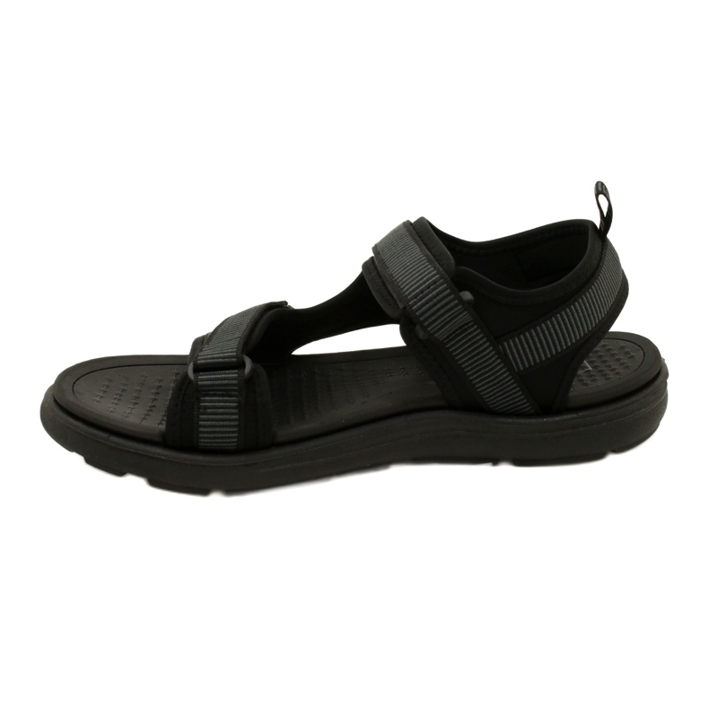 Schwarze Herren-Sportsandalen mit Klettverschluss News 23MN11-5623 3