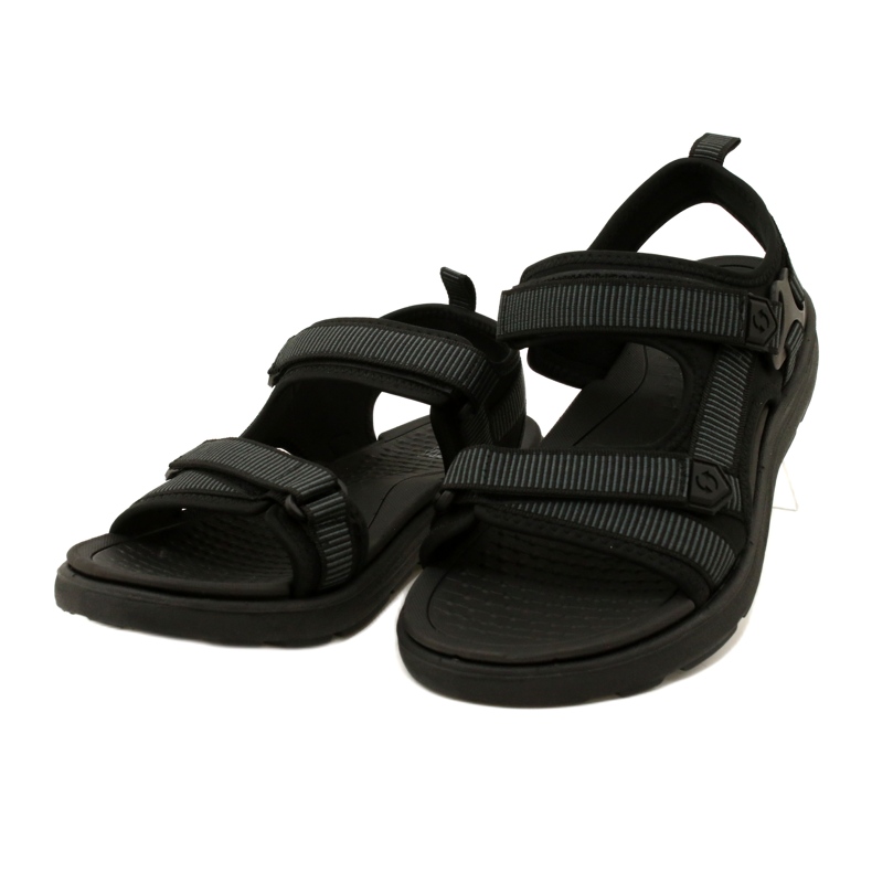 Schwarze Herren-Sportsandalen mit Klettverschluss News 23MN11-5623 4