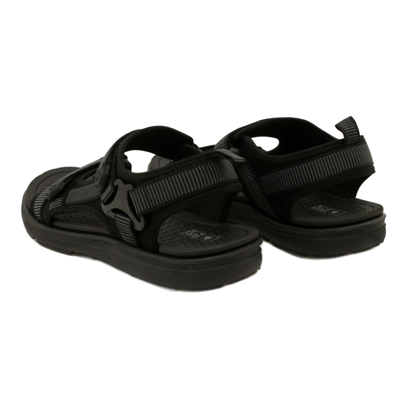 Schwarze Herren-Sportsandalen mit Klettverschluss News 23MN11-5623 5