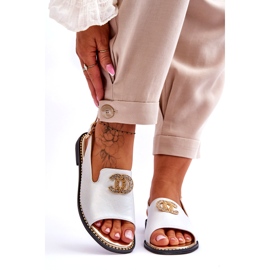Damensandalen mit Verzierung S.Barski KV-2775-49 Silber 1
