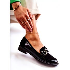 Klassische Mokassins mit Kette Laura Messi 2531 Schwarz 4