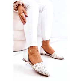 Elegante Ballerinas aus Leder Laura Messi 1110 Beige 3