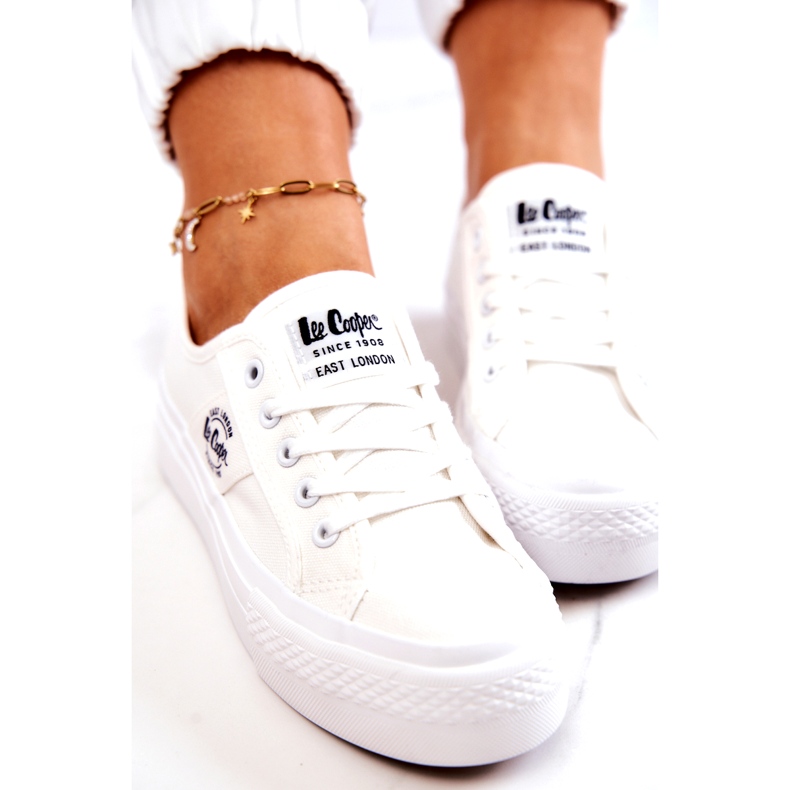 Turnschuhe auf Lee Cooper LCW-22-31-0837L Weiße Plattform 4