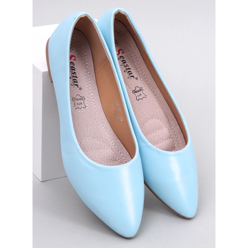 BM Trento Blue Ballerinas mit Lederfußbett blau 1