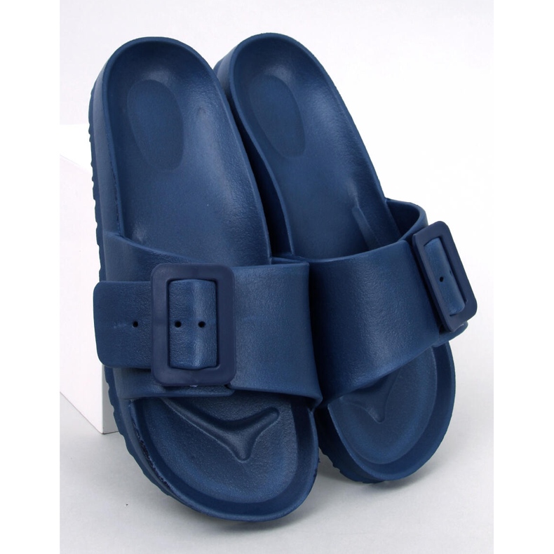 BM Romero D.BLUE Gummi-Slipper mit Schnalle blau 1