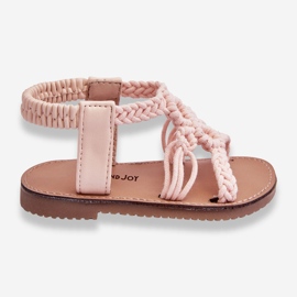 Geflochtene Slip-On-Sandalen für Kinder, Pink Tracy rosa 1