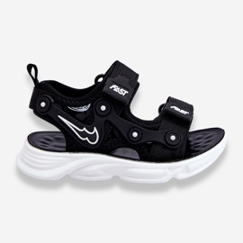 Tobias Klettverschluss-Sandalen für Jungen, Schwarz und Weiß 1