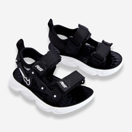 Tobias Klettverschluss-Sandalen für Jungen, Schwarz und Weiß 2