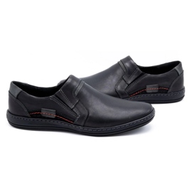 Olivier Herren Leder Loafer 520 schwarz 3