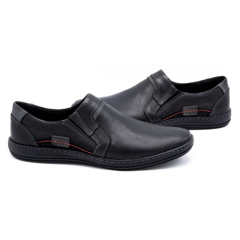 Olivier Herren Leder Loafer 520 schwarz 3
