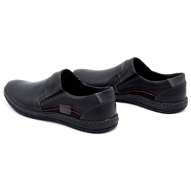 Olivier Herren Leder Loafer 520 schwarz 4