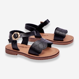 Klassische schwarze Izzy-Kindersandalen 2
