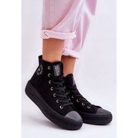 Hohe Damen-Sneaker Big Star LL274A182 Schwarz 2