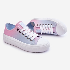 Niedrige Plateau-Sneaker Big Star LL274A187 Rosa und Blau 1