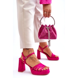 FB2 Plateau-Sandalen aus Wildleder für Damen Fuchsia Verda rosa 7