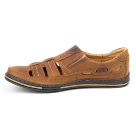 Polbut Herren durchbrochene Schuhe 06 für Sommerkamel orange 2