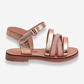 Kindersandalen mit Riemen Roségold Isla golden 1