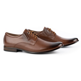 Olivier Elegante Herren-Lederschuhe 302T3 braun 2