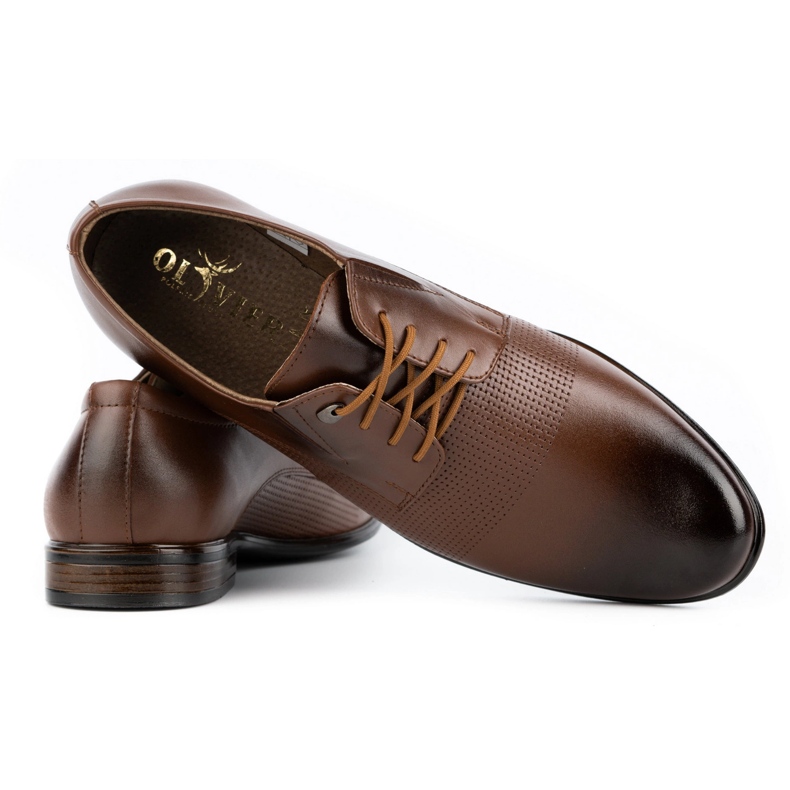 Olivier Elegante Herren-Lederschuhe 302T3 braun 4