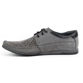 KOMODO Graue Herren 875 Mokassin Sommerschuhe 1