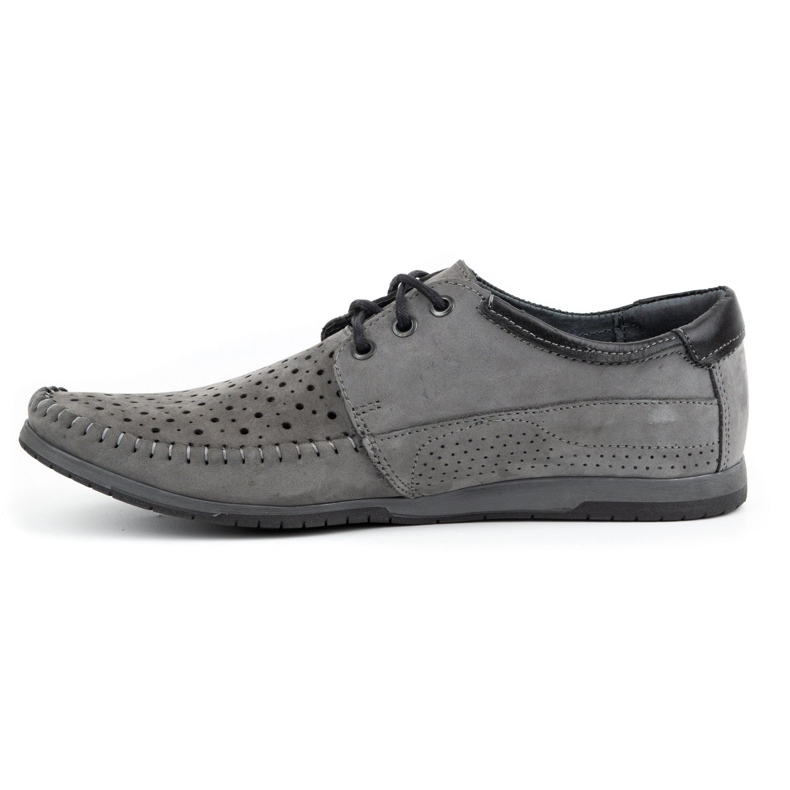 KOMODO Graue Herren 875 Mokassin Sommerschuhe 1