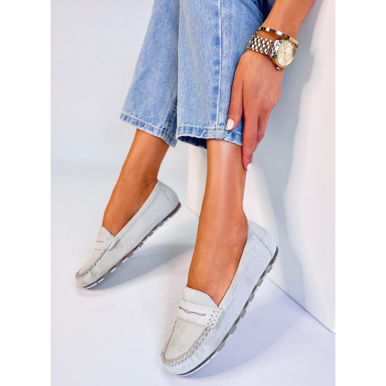 Anaya Graue Wildlederloafer für Damen 2