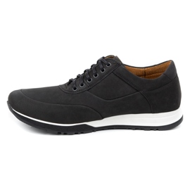 Olivier Herren Leder Freizeitschuhe 902KNT schwarz Nubuk 1