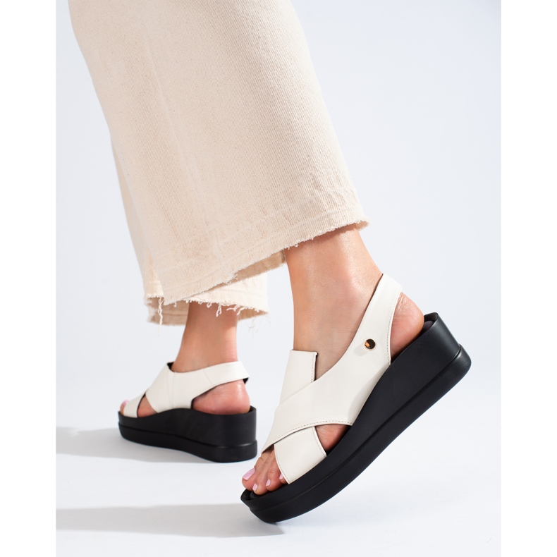 Damen Shelovet Keilsandalen weiß 1