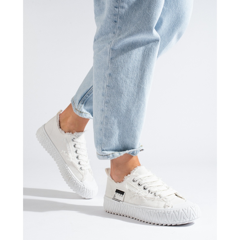 Weiße Plateau-Sneaker von Shelovet 1