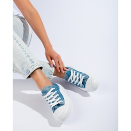 Damen-Jeans-Sneaker auf der Shelovet-Plattform blau 2
