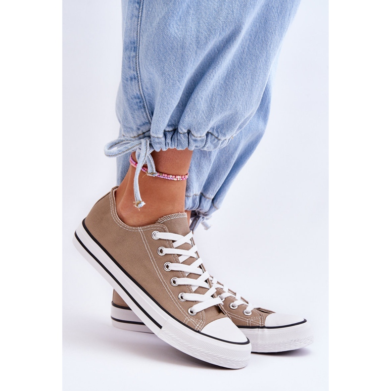 FR1 Klassische Low-Top-Sneaker für Damen in Beige Vegas 1