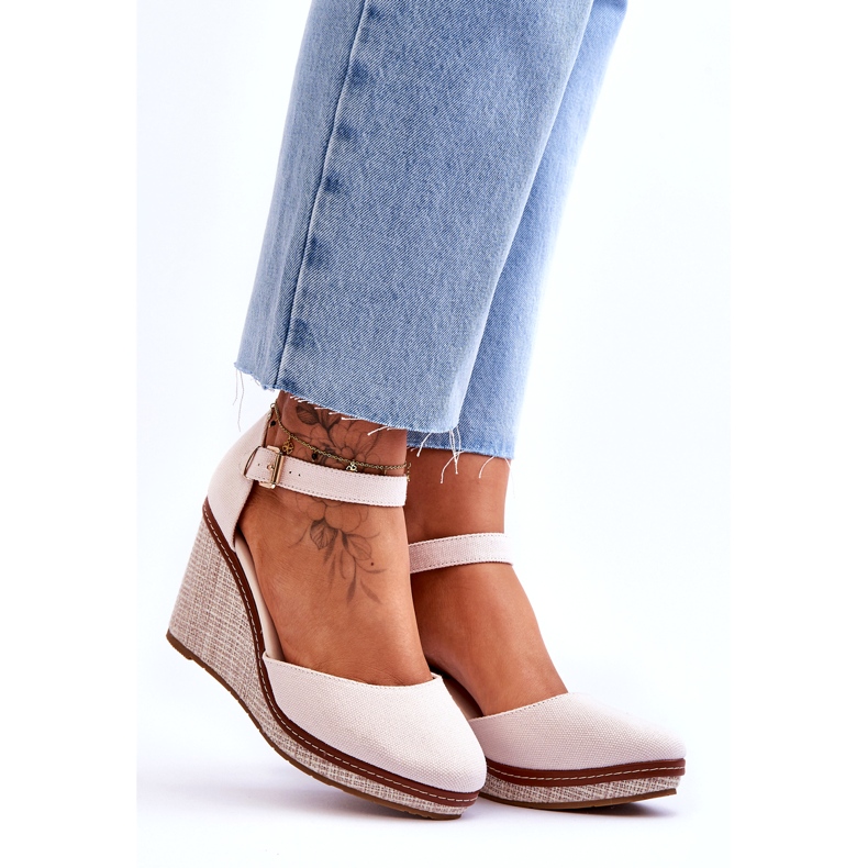 PS1 Klassische Keilsandalen für Damen Beige Malani 7