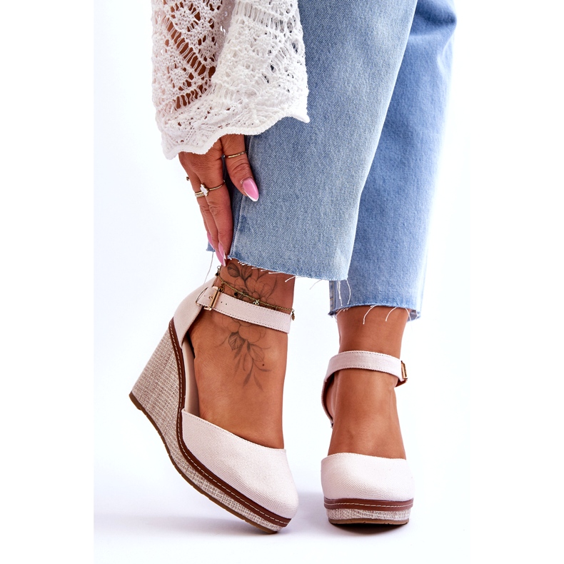 PS1 Klassische Keilsandalen für Damen Beige Malani 1