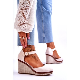 PS1 Klassische Keilsandalen für Damen Beige Malani 4