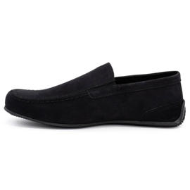 Polbut Herren Leder Loafer 2105 Schwarz Nubuk 1