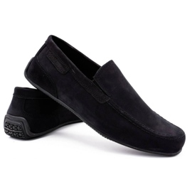 Polbut Herren Leder Loafer 2105 Schwarz Nubuk 2