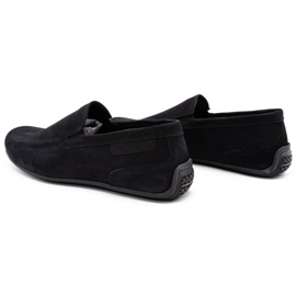 Polbut Herren Leder Loafer 2105 Schwarz Nubuk 3