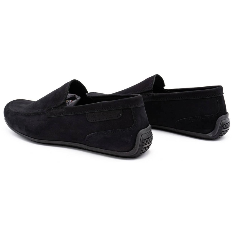Polbut Herren Leder Loafer 2105 Schwarz Nubuk 3