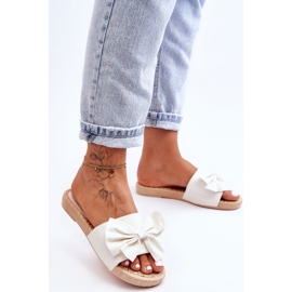 FK1 Modische Damenhausschuhe mit weißer Estera-Schleife 2