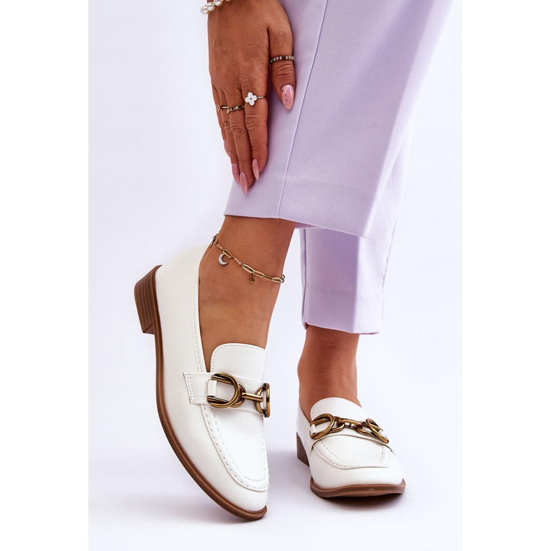 WS1 Klassische Damen-Loafer Weiß Lorien 1