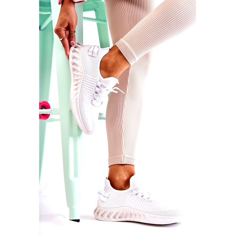 Damen-Sportschuhe, Material, Weiß 2