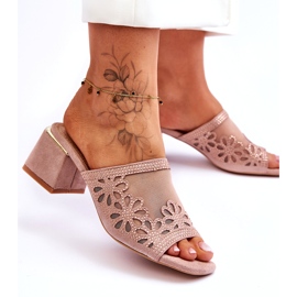 S.Barski Damensere mit Mesh und Zirkons S. Barski KV-612-1 Beige 1