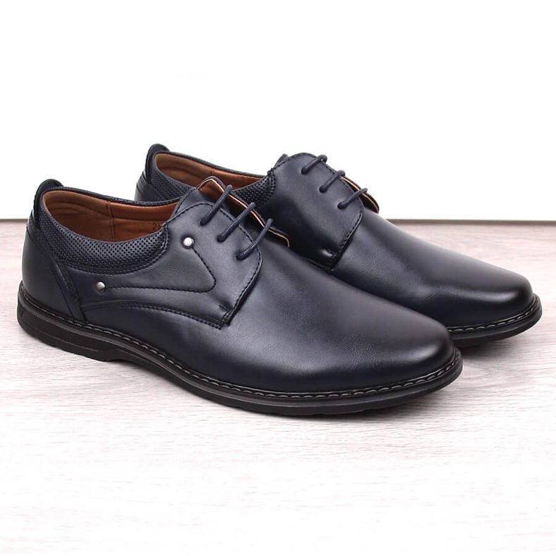 Elegante Herren-Schnürschuhe Marineblau News 4092 1